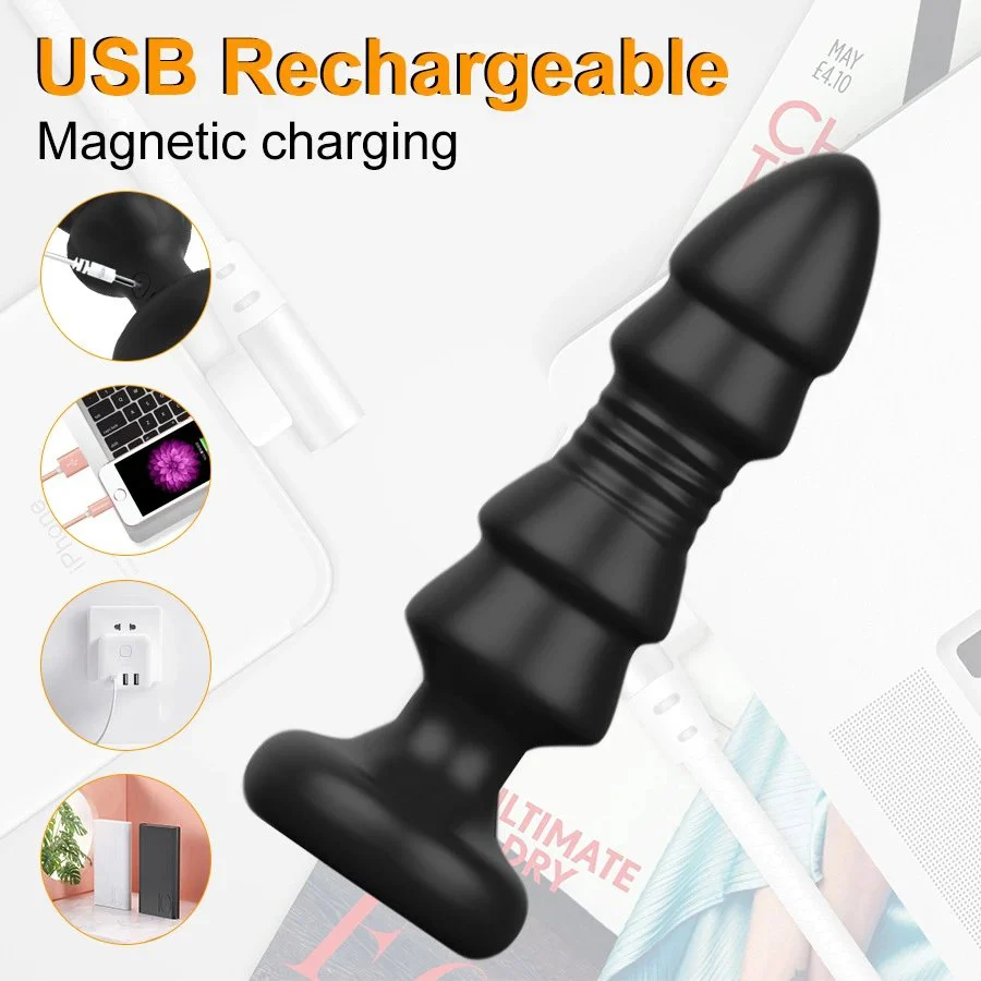 Wireless Remote Control Prostate Massager Thrusting Telescopic Vibrating Anal Plug Sex Toy