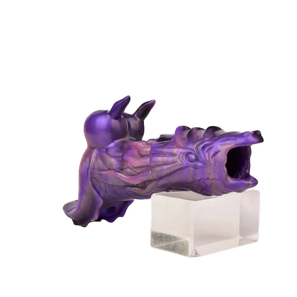 Fiery Dragon Penis Sleeve Extender Reusable Condoms for Penis Sleeve Enlargement Funny Delay Condom