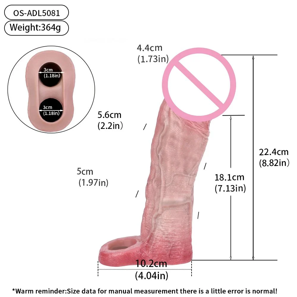Multi-Types Skin Touch Hollow Dildo Silicone Male Dick Extender Realistic Delay Ejaculation Sex Toys for Men Couple Sex
