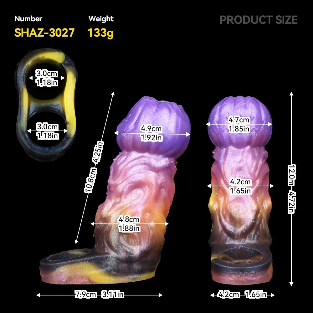 Open Design Male Penis Extender Fantasy Series Safe Silicone Material Dildo Sleeve Suitable for Male Sex Toys