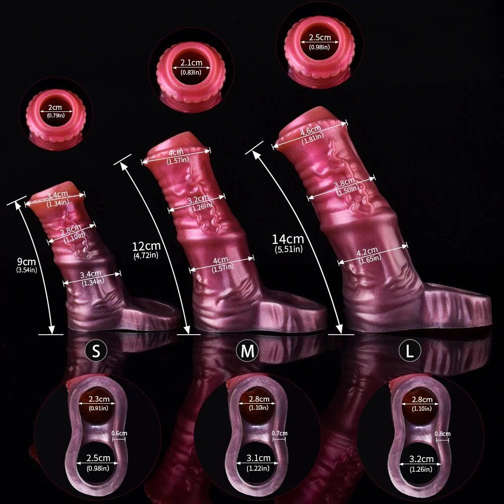 Platinum Liquid Silicone Horse Penis Sleeve Enlarger Extender Reusable Condoms for Penis Sleeve Enlargement Funny Delay Condom