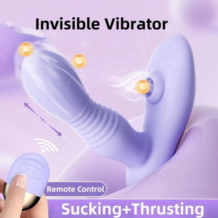 APP Controlled 10 Frequency Thrusting Sucking Vibrator Adult Women's Sex Toys