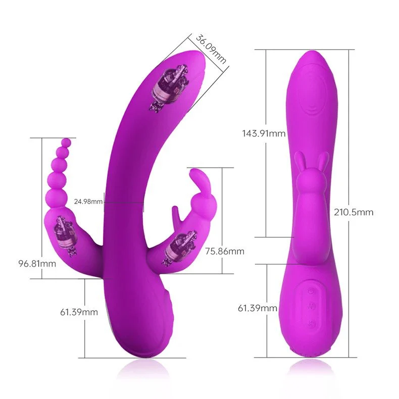 12 Vibration Patterns Handheld G-spot Anal Stimulus Rabbit Vibrators