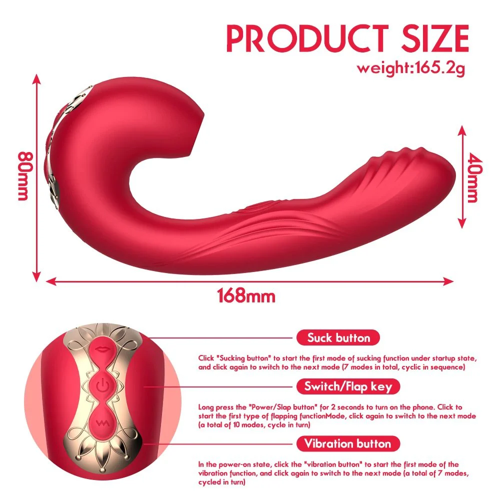 2 in 1Clitoral Stimulation Suction and Vibration Female Massage Masturbator Sex Toy for Women