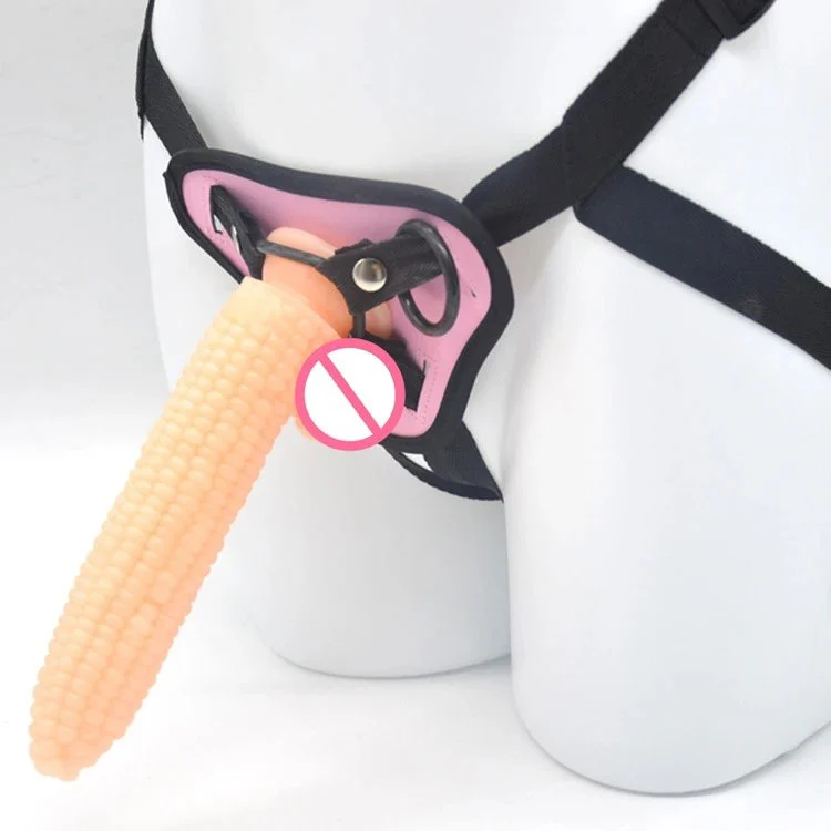 19cm Corn Shape Dildo Anal Plug Lesbian Sex Toy Penis with Belt Sex Toy Strap on Dildo Pants for Lesbian