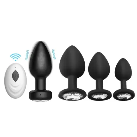 Silicone Flexible Remote Control Butt Anal Plug Vibrator Latex Waterproof for Men Women Unisex
