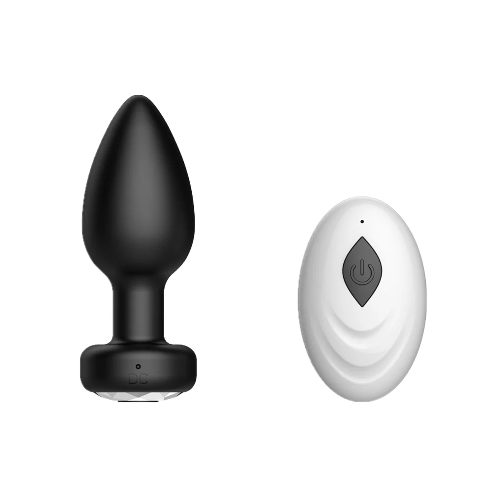 Silicone Flexible Remote Control Butt Anal Plug Vibrator Latex Waterproof for Men Women Unisex