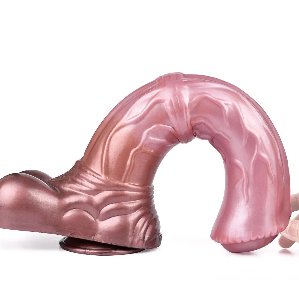 14.09 Inch Giant Realistic Animal Horse Penis Artificial Platinum Liquid Silicone Dildo for Women