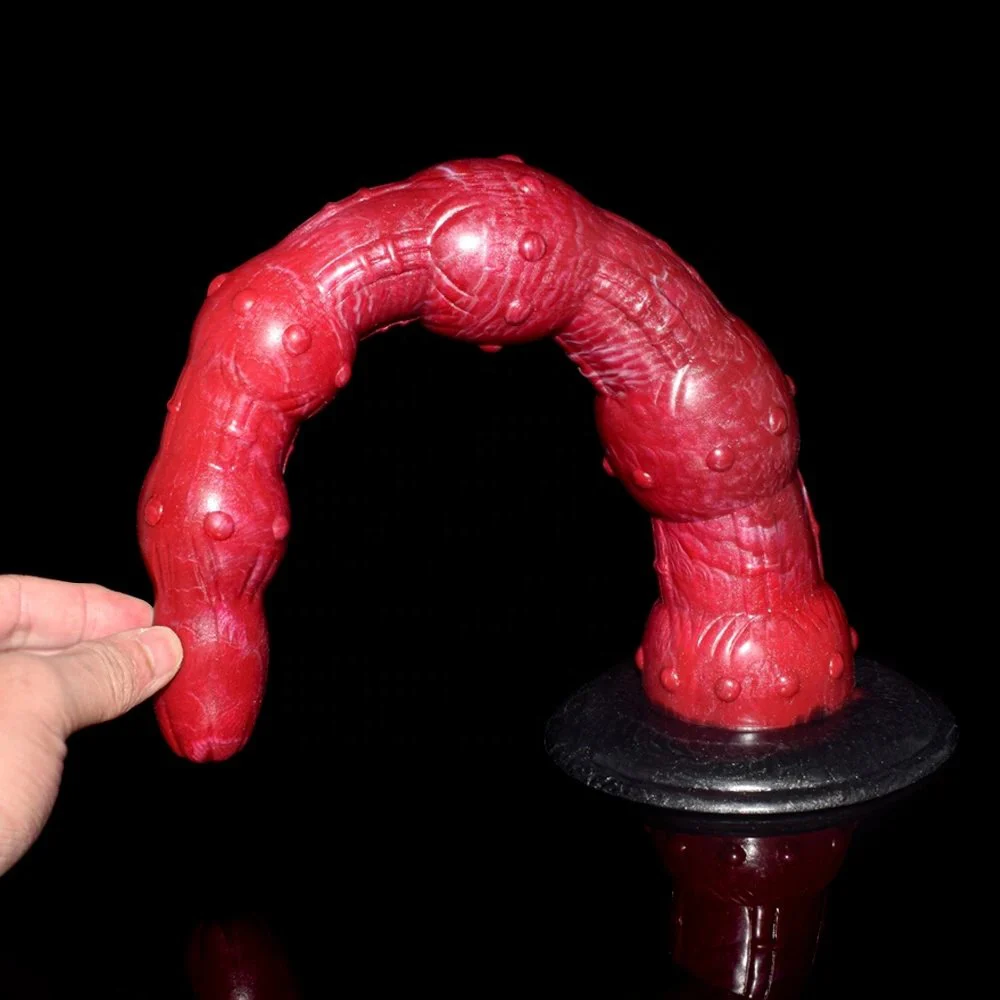 14.5 Inch Super Long Soft Bullwhip Anal Plug Animal Dildo with Strong Suction Cup Penis Sex Toys for Man Women Masturbator