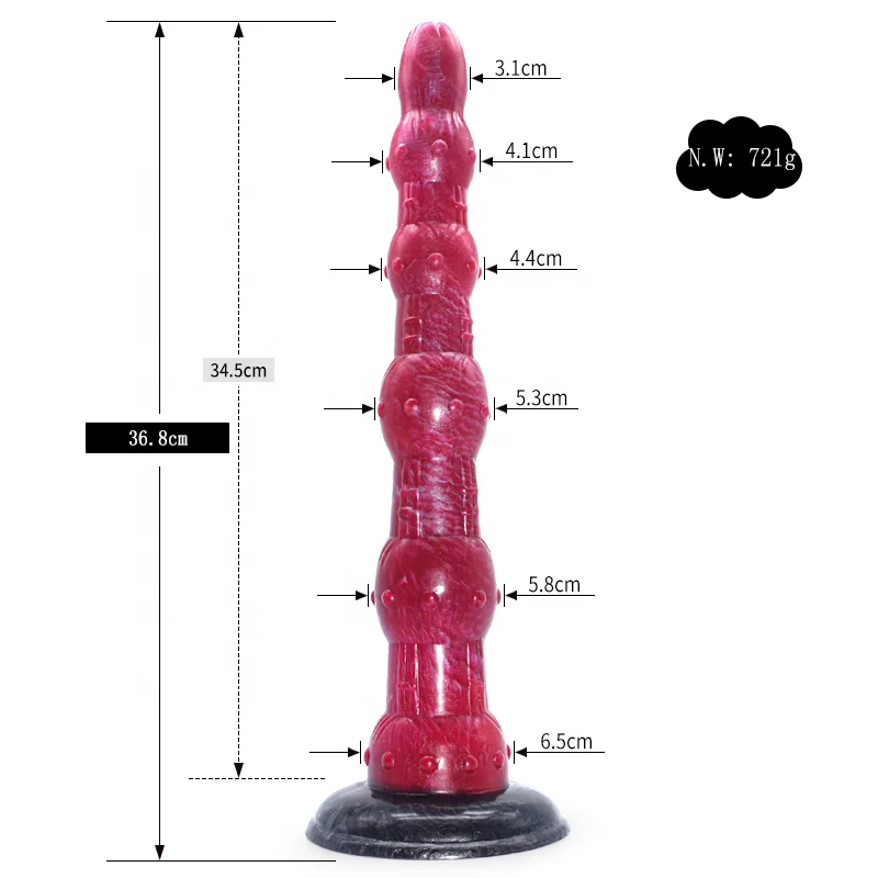 14.5 Inch Super Long Soft Bullwhip Anal Plug Animal Dildo with Strong Suction Cup Penis Sex Toys for Man Women Masturbator