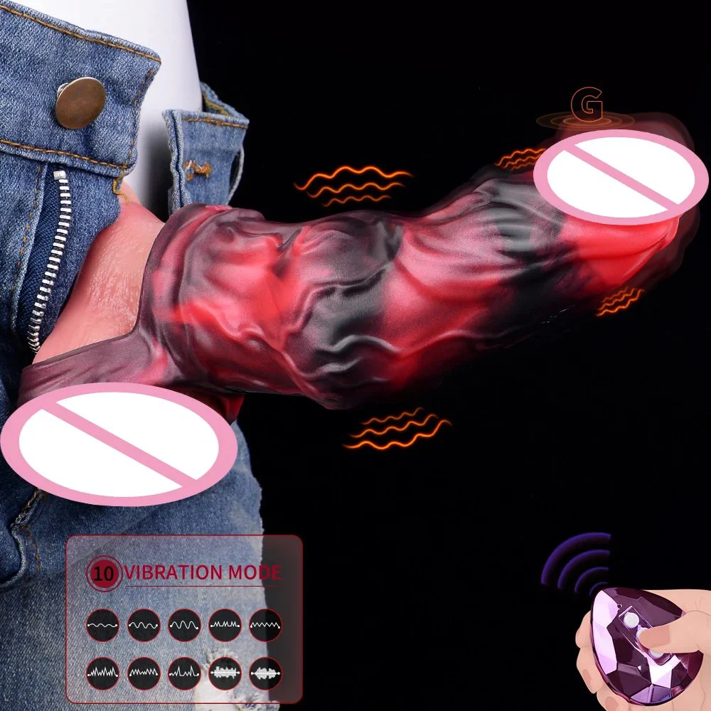 Fantasy Hollow Penis Sleeve Wearable Sleeve Realistic Dildo Cock Extender Enlargement Fantasy Cock Sleeve for Men