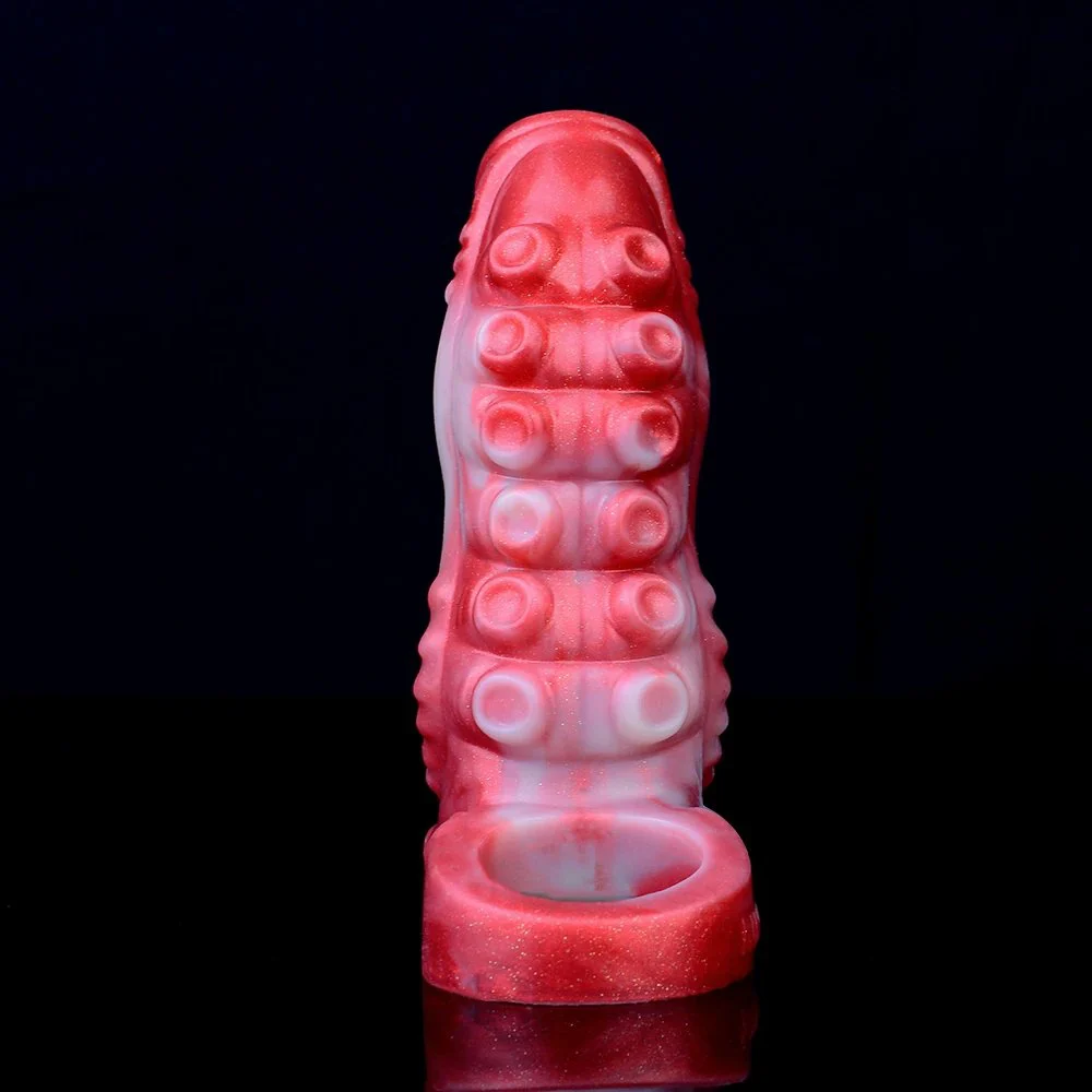 Fantasy Octopus Cock Sheath Silicone Penis Sleeve Sex Toys with Anti-off Design for Couples Sleeve Enlargement Reusable Condom