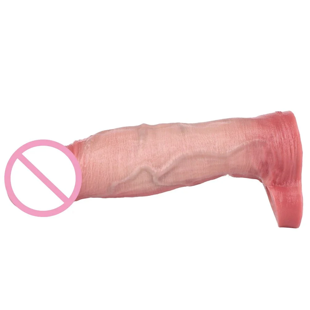 Liquid Silicone Material Vibrating Male Penis Extender with Stimulating Penis Sleeve for Easy Wearing