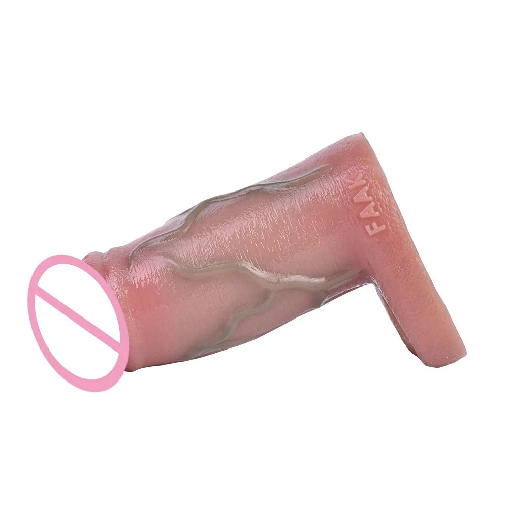 Realistic Penis Sleeve Reusable Dildos Condom Extender Penis Enlarge Delay Ejaculation Cock Sleeve