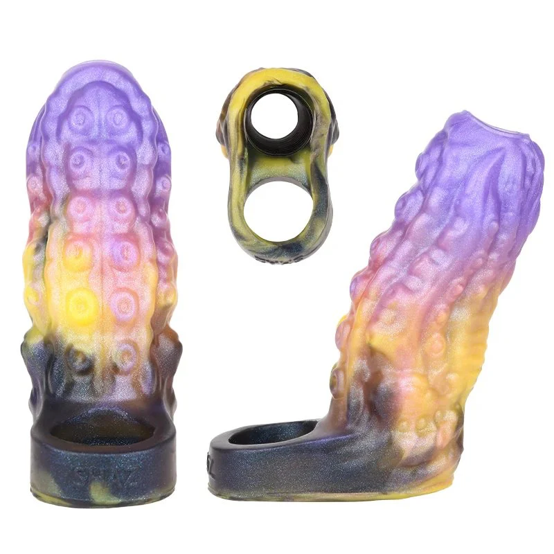 Penis Extender for Men Wear Effective Penis Size Enlargement Adult Safe Liquid Silicone Sex Toys Open Designs