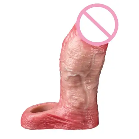 Penis Extender Penis Sleeve 5.6Inch Silicone Soft and Comfortable Penis Sheath Sex Toys for Adult Couple