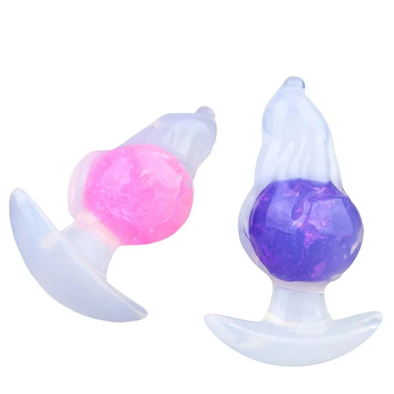 Transparent Crystal Silicone Anal Plug a Sex Toy with a Strong Sensation Suitable for Both Male and Female Anal Use