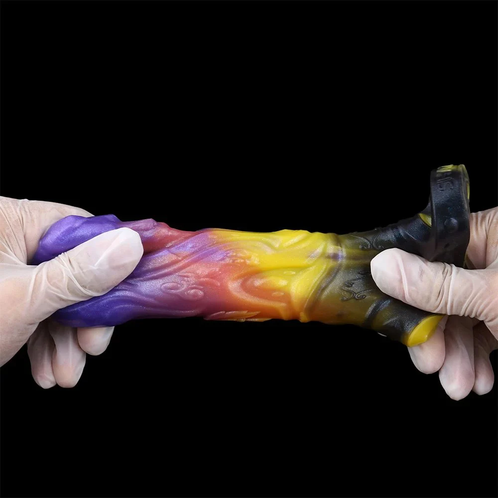 Fantasy Monster Lion Ulkar Dildo Penis Enlargement Sleeve Silicone Open Male Penis Extender Sex Toys