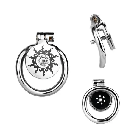 Negative Pressure Penis Cage Stainless Steel Built-in Male Chastity Lock with Urination Tube Design Restraint Toy