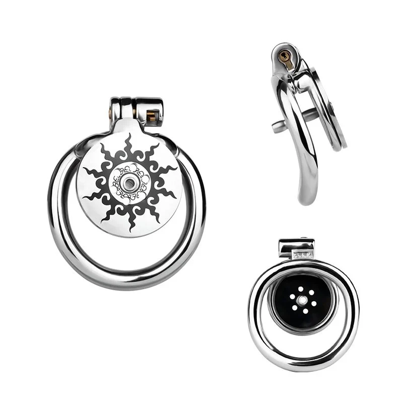 Negative Pressure Penis Cage Stainless Steel Built-in Male Chastity Lock with Urination Tube Design Restraint Toy
