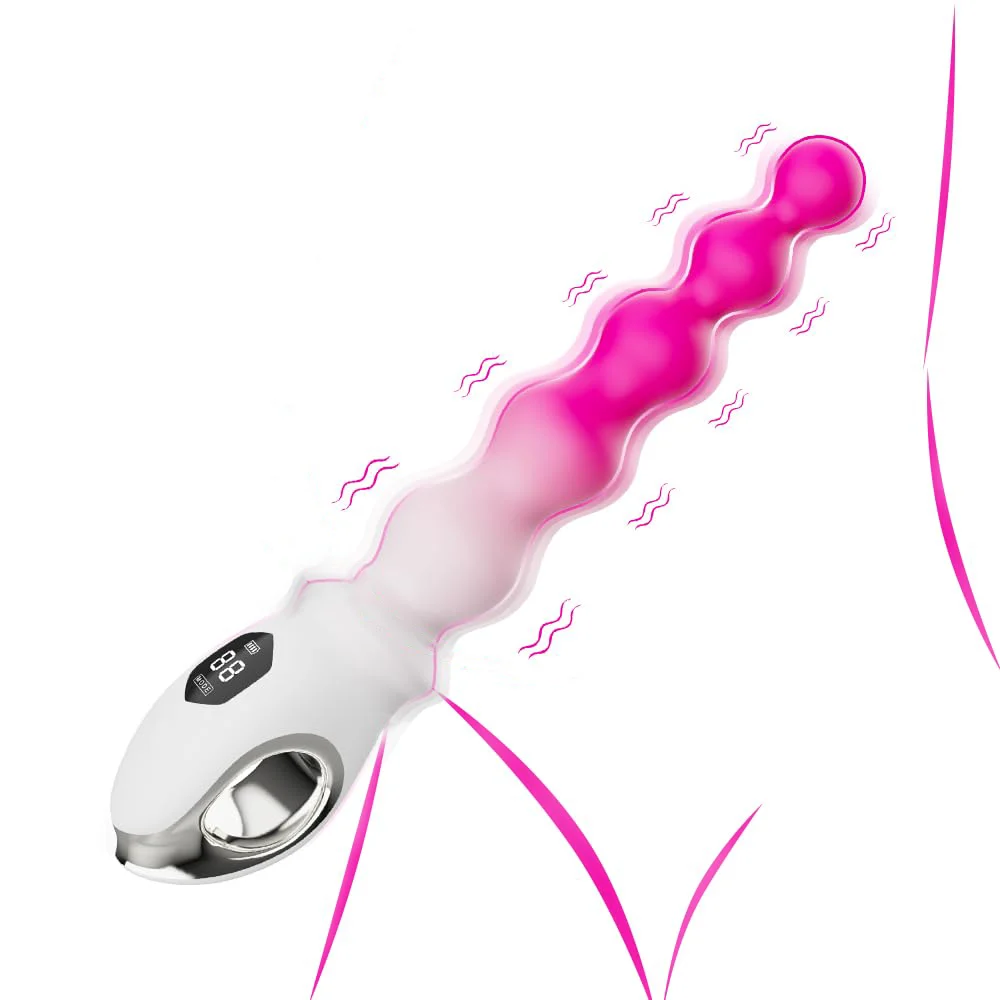 Silicone Vibrating Anal Beads Butt Plug Adult Sex Toys Deep Penetration G-spot Clitoral Anal Vibrators Stimulator for Men Women