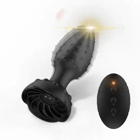 Silicone Rear Court Anal Plug with 10 Frequency Vibration and Remote Control Anal Sex Toy for Women