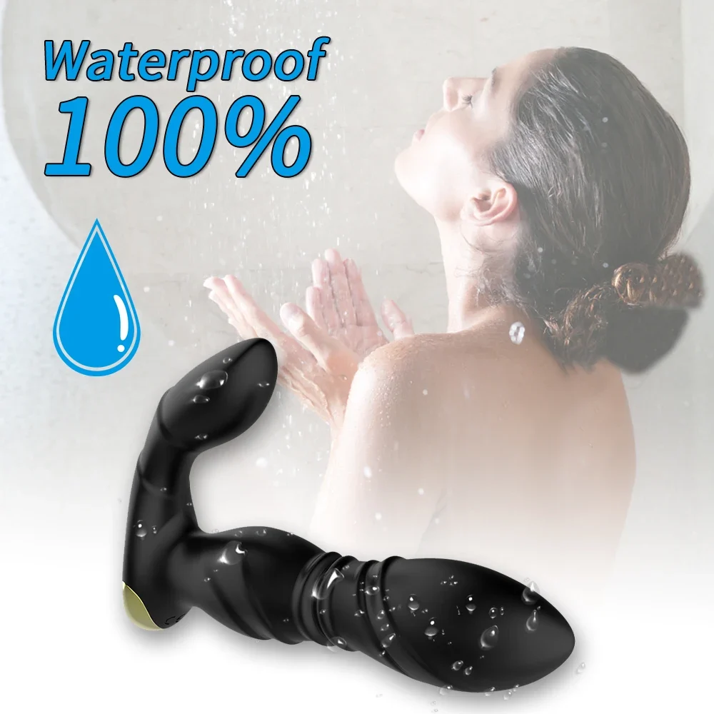 Remote Control Retractable Anal Plug Prostate Massager Backyard Vibration Masturbation Device Adult Sex Toys