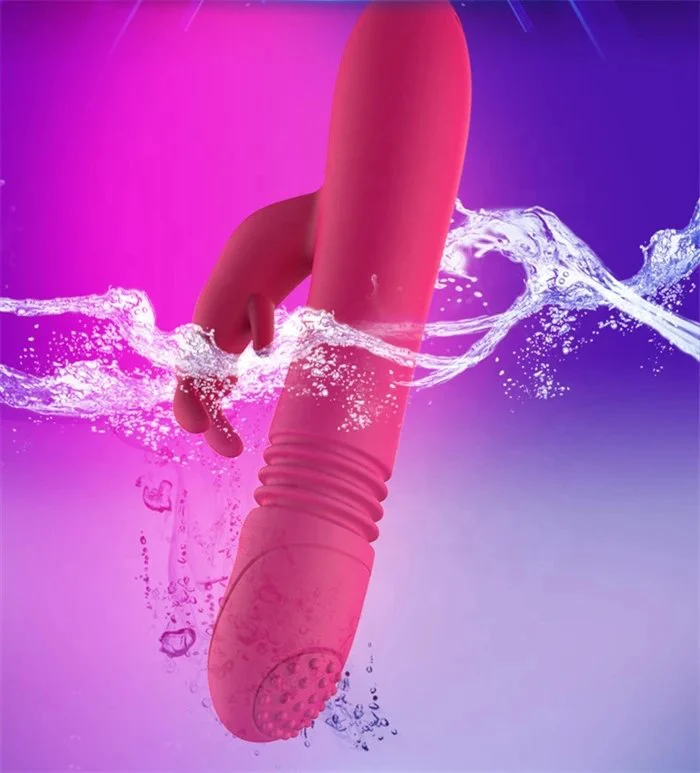 Automatic 7-Frequency Rabbit Vibrator Sex Toy with Intelligent Heating USB Power Supply