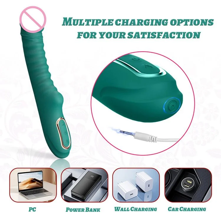 AV Stick with Heating Silicone Dildo G-Spot Stimulation Vibrator Sex Toys for Women