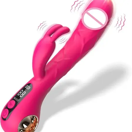 9 Modes Display Screen Clitoral Stimulator Rechargeable Rabbit Vibrator Sex Toy for Women