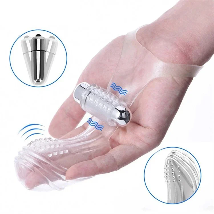 Adult Sex Toys Female Stimulator Massager Vibrating Finger Sleeve G Spot Finger Sleeve Vibrator