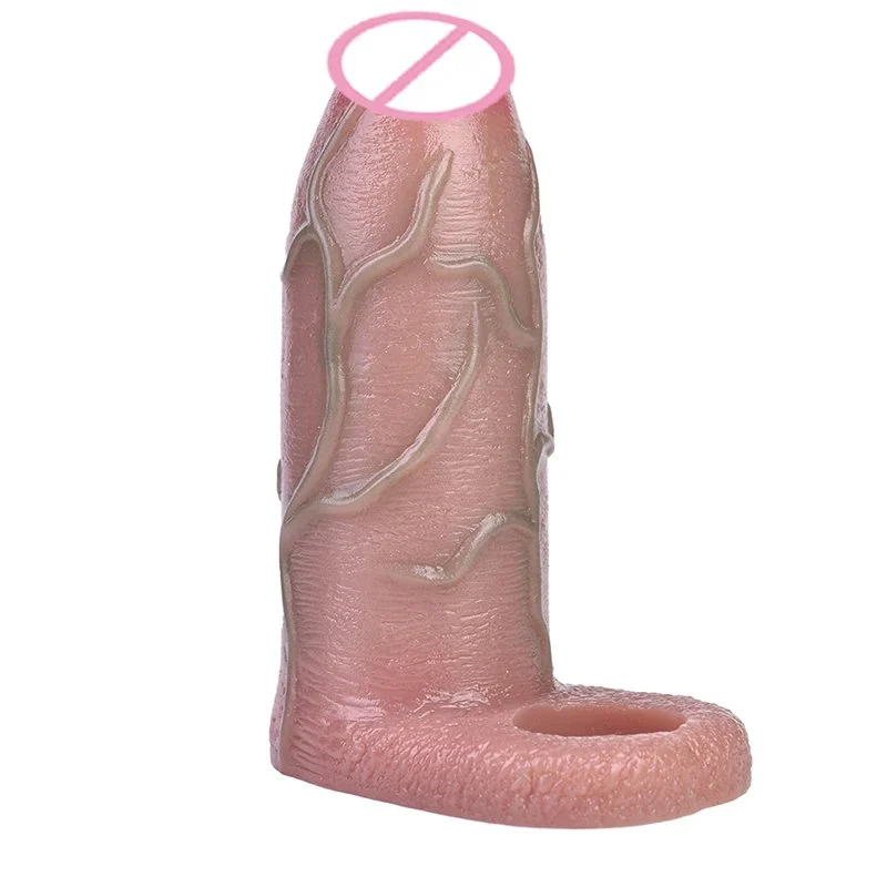 Penis Sleeve Cock Sheath Size Medium Girth Enhancer Open Head for Sensitivity Enlargement Sexual Pleasure Enhancer for Men