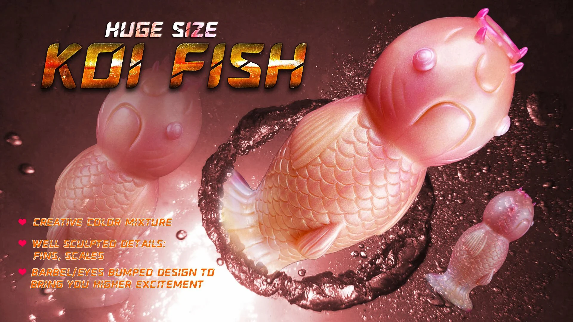 8 Inch Artificial Large Size Lifelike Fish Shape Anal Plug Soft Silicone Insertable Sex Toy Big Anal Dildos