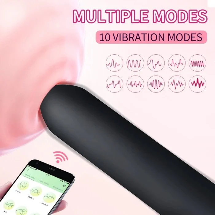 APP Controlled Portable Bullet Vibrator for Adult Women G-Spot Clit Stimulating