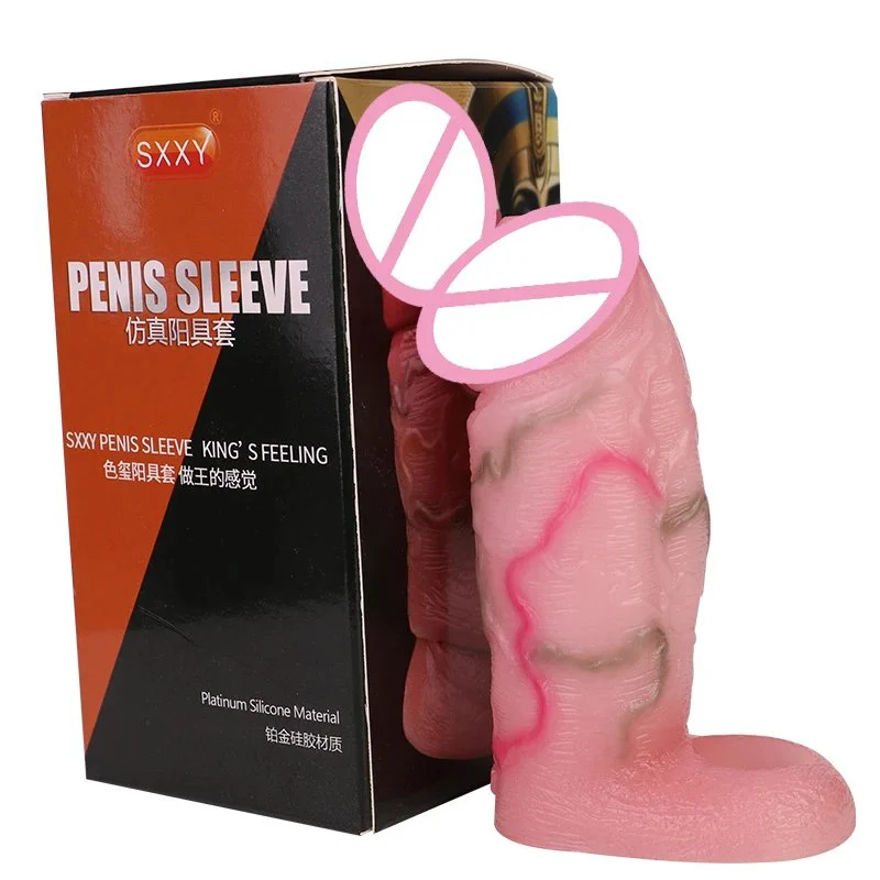penis extender,Cock Extender Sleeve Penis,Penis Sleeve Cover Penis Ring Delay Ejaculation,Big Penis Sleeve White
