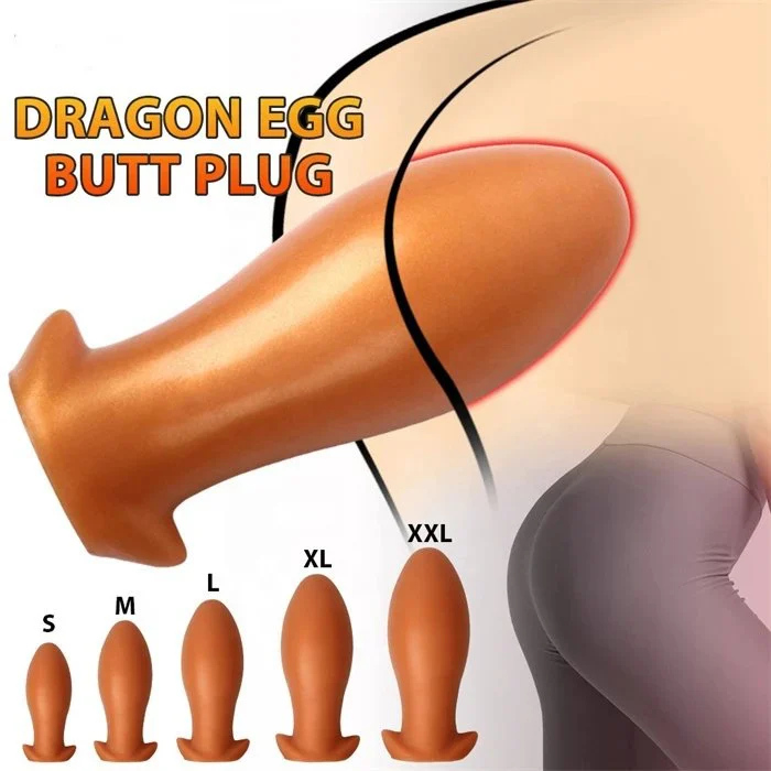 Silicone Dragon Egg Plug Gay Men's Anal Beads and Tail Sex Toy