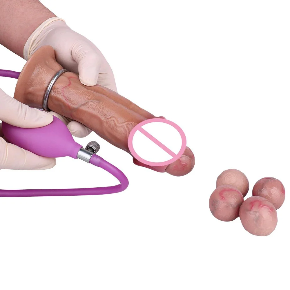 Skin Ovipositor Dildo with 5Eggs Realistic Penis Soft Silicone Adult Anal Plug Stimulation for Women Men