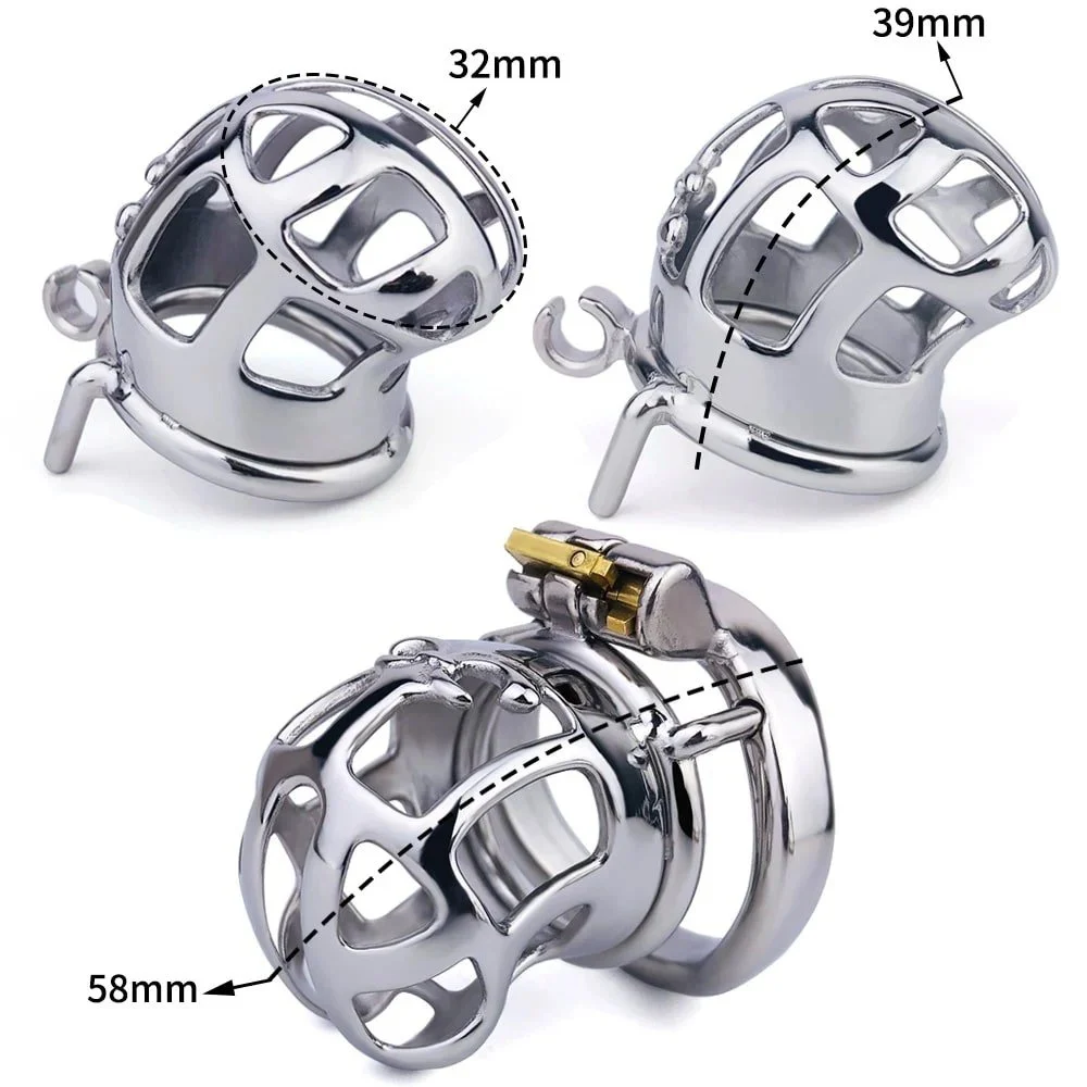Metal Stainless Steel Male Chastity Lock Sex Cage Penis Lock Adult Sex Toys for Men Lightweight Feeling Chastity Lock