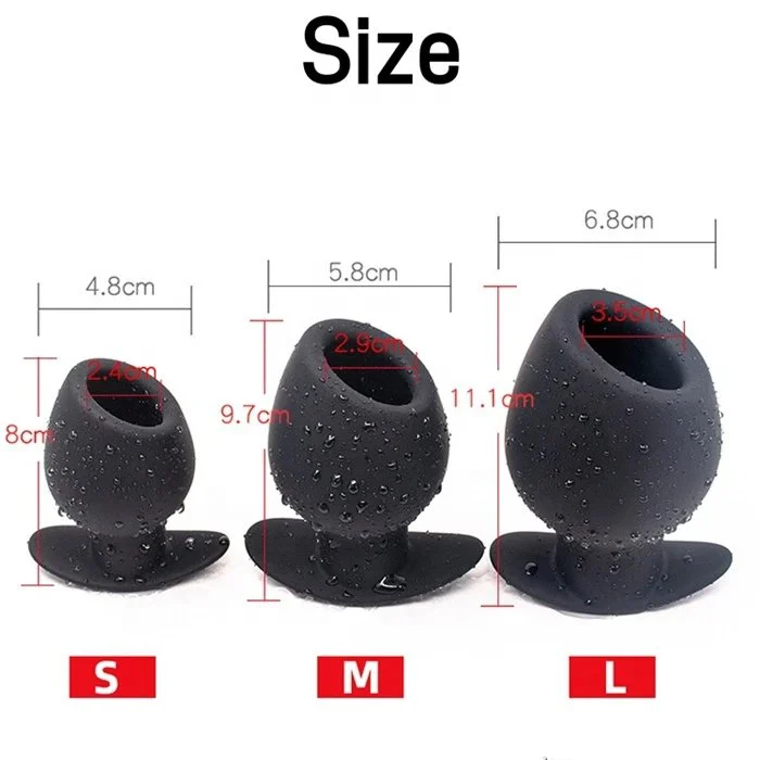 Silicone Hollow Anal Vaginal Speculum Enema Sex Toys Butt Plug for Adult Gay Men Anal Expander and Anus Dilator