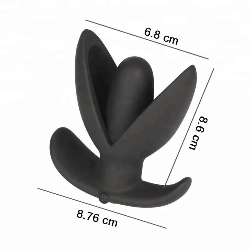 Adult Rechargeable 10 Speeds Plug Anal Opening Butt Flower Shape Electro Shock Anal Plug