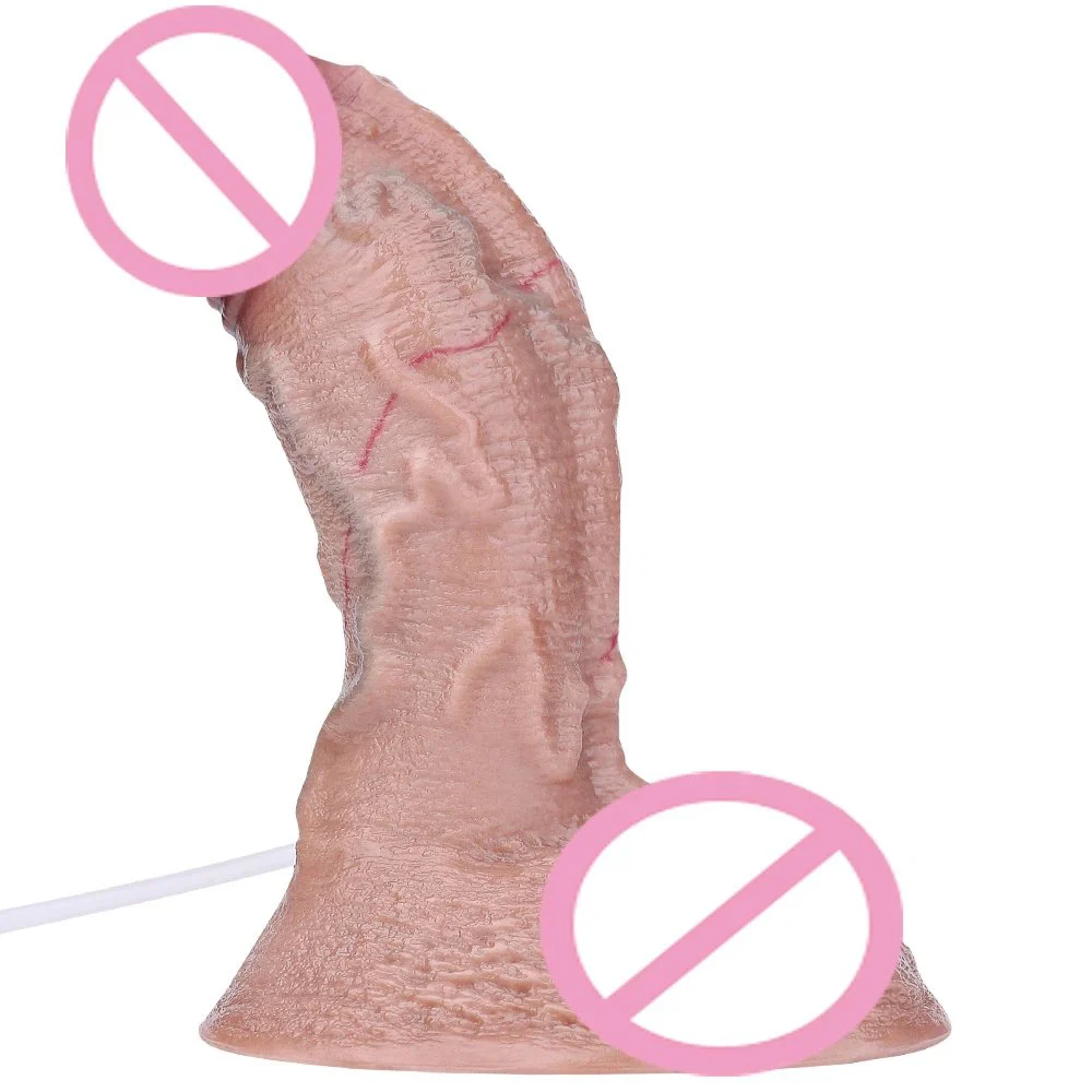 Thick Realistic Double Layer Dildo Ejaculating Sex Toy Flexible Silicone Life Like Cock for Woman Anal Orgsm Masturbator