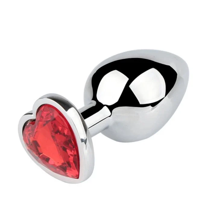 Unisex Adult Products L Size Multi-Color Crystal Glass Jewelry Metal Anal Butt Plug Diamond Shaped Dildo for Couples Sex Toys