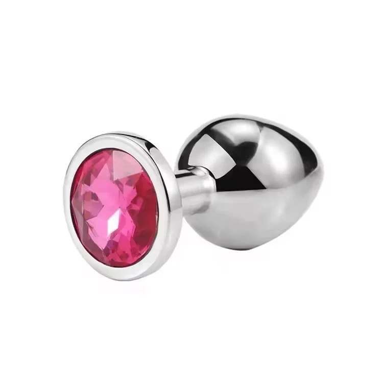 Silver Different Color Diamond Stainless Steel Anal Sex Toys Metal Jewel Butt Plug