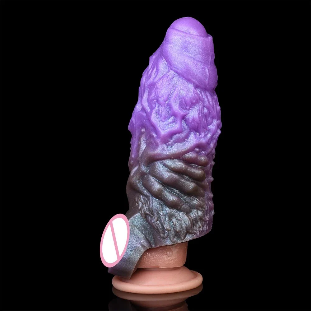 Reusable Soft Silicone Penis Sleeve Extender and Enlarger Enhancing Erection Cock Sleeve for Male Dildo Delay Ejaculation