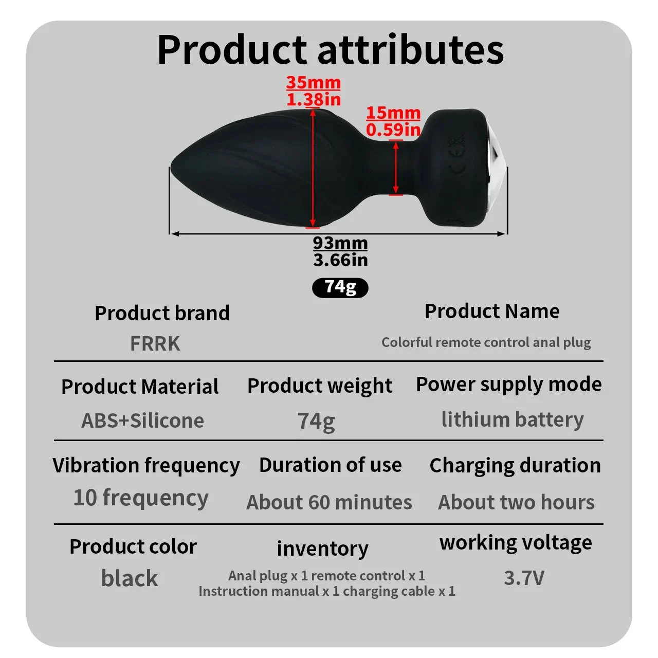 Vibrating Anal Plug,Butt Plug Silicone 10 Vibration Modes Toy for Adult Waterproof Bullet Vibrator Adult Massager