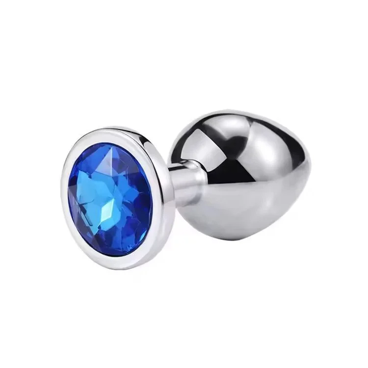 Silver Different Color Diamond Stainless Steel Anal Sex Toys Metal Jewel Butt Plug