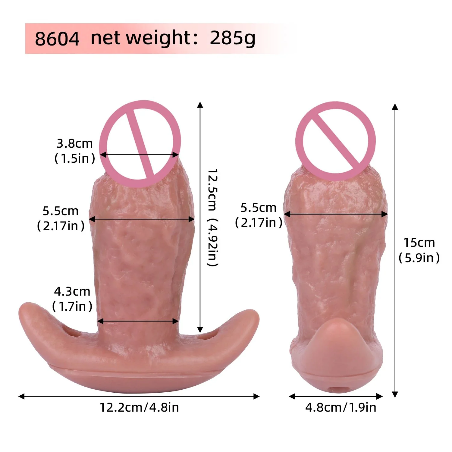 Anal Plug Mouth Plug Dual Purpose Restraint Sex Toys Made with Silicone Anchor Large Anal Plug Comes with a Restraint Strap
