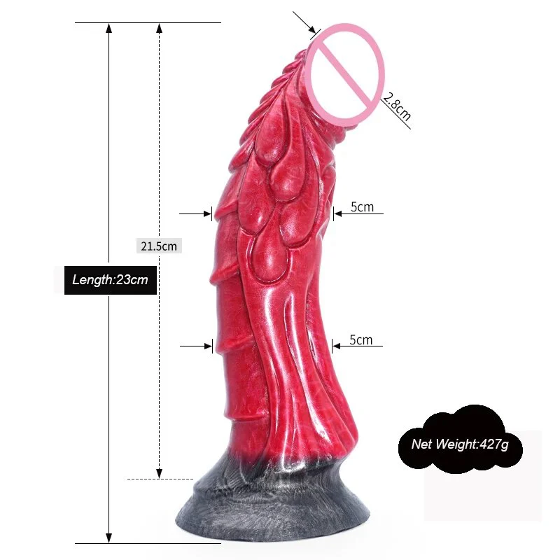 23 CM Women Pleasure Dildo and Anal Play Waterproof Silicone Dildos Penis for Women Sex