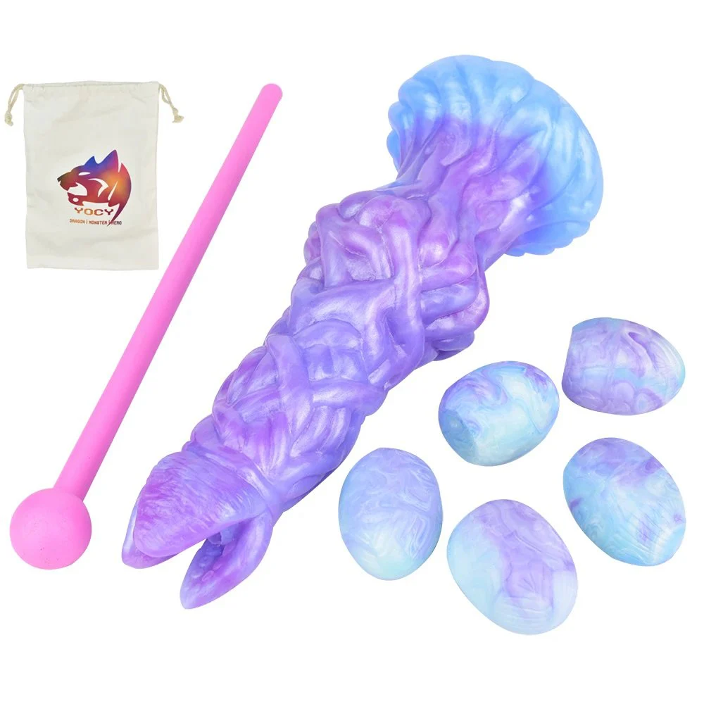 Inflatable Ovipositor Silicone Dildo Penis Lay Eggs Butt Plug Fantasy Masturbator Sex Toys for Women