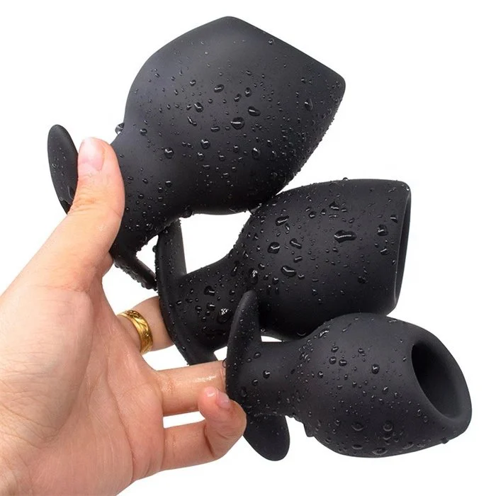 Silicone Hollow Anal Vaginal Speculum Enema Sex Toys Butt Plug for Adult Gay Men Anal Expander and Anus Dilator
